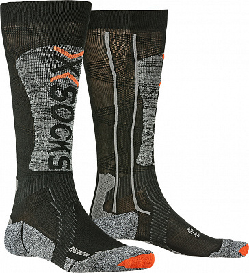X-Socks Ski Energizer LT 4.0 (Black/Stone Grey Melange)